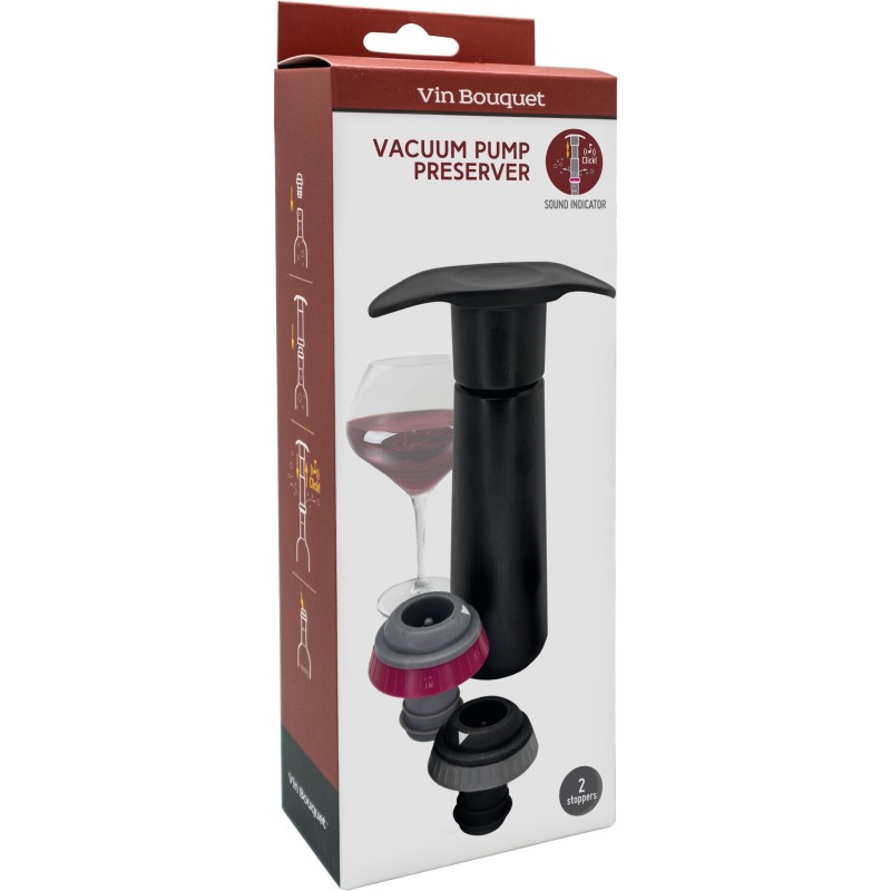 Vin bouquet  вакуумна помпа със звуков индикатор и 2бр тапи  